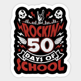 Rockin 50 Days of School 50 Days Smarter Sticker